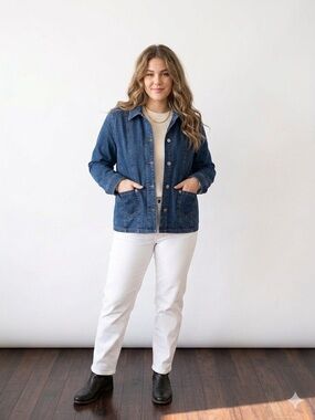 Classic Blue Denim Jean Jacket for Women